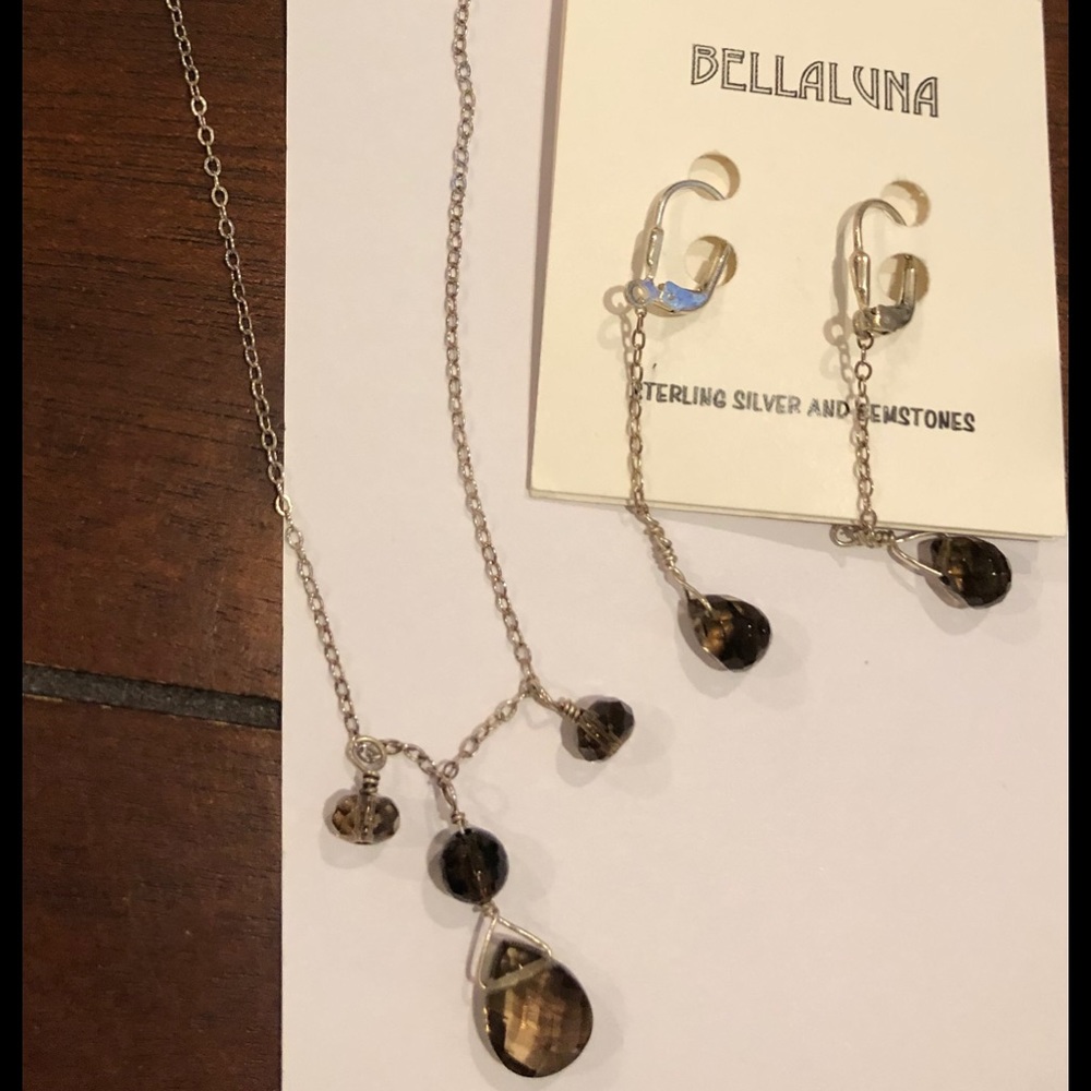 Bella Luna Necklace and Earrings Set-$30